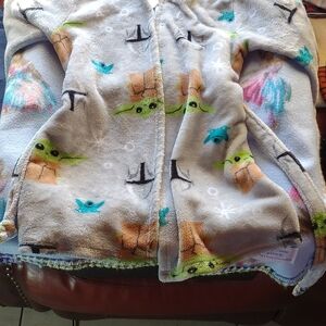 Star Wars Gray and Green Fleece Blanket